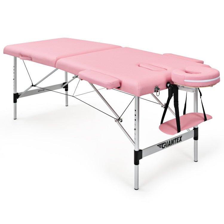 84 Inch Portable Massage Table Lash Bed Height Adjustable Salon Spa Tattoo Bed with Carry Case