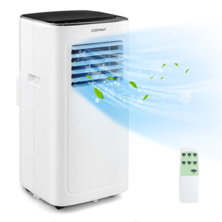 9000BTU Portable Air Conditioner 3-in-1 AC Cooling Unit Dehumidifier with Dual Control and 24H Timer