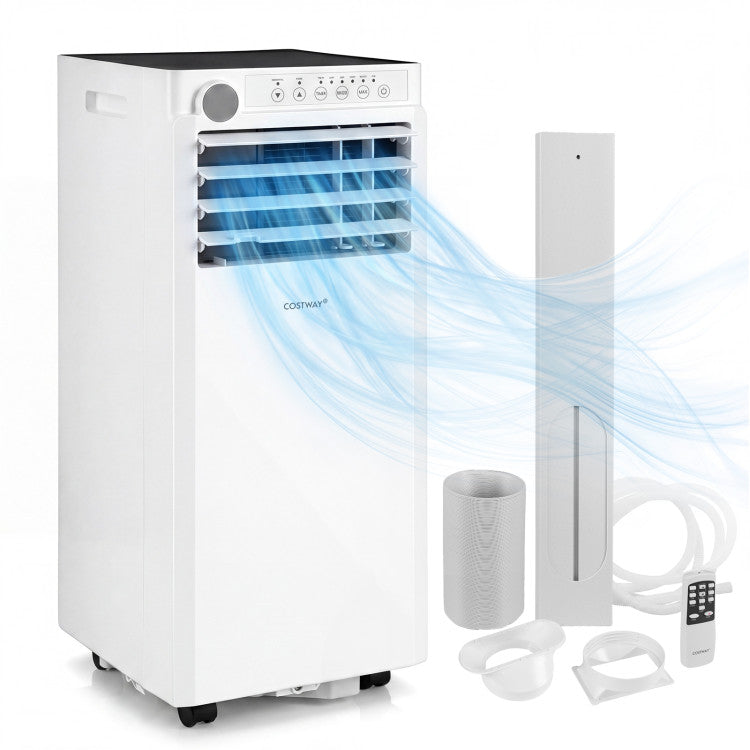 9000 BTU Portable Air Conditionerwith Dehumidifier and 24H Timer
