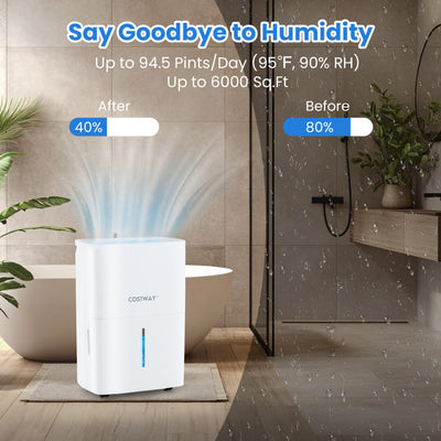 94.5 Pints Dehumidifier with 24H Timer and LED Display