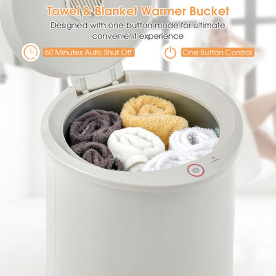21L Portable Towel Warmer Bucket Spa Hot Towel Heater with Auto Shut off and Fragrance Holder for Bathroom