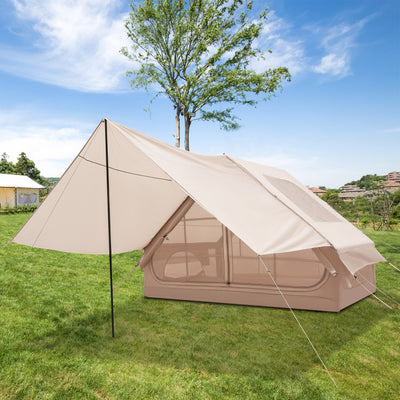 4-6 People Inflatable Camping Tent with Porch and Carrying Bag