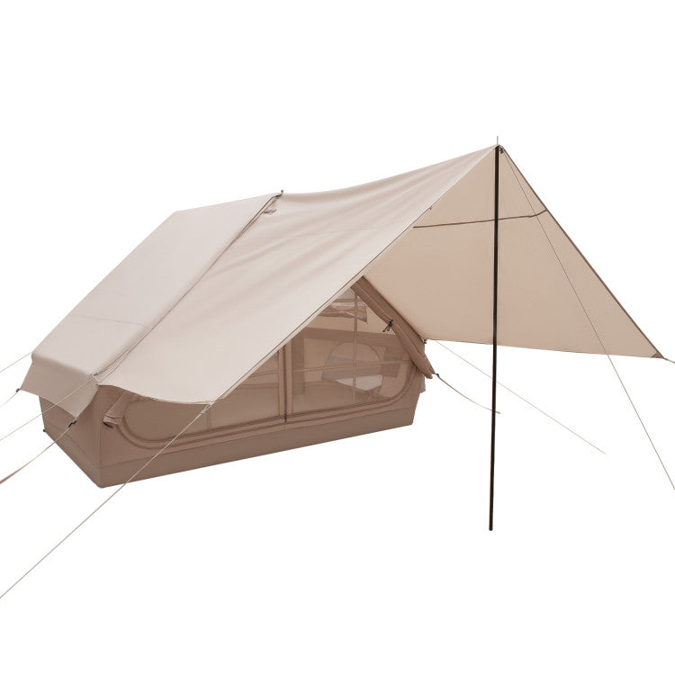 4-6 People Inflatable Camping Tent with Porch and Carrying Bag