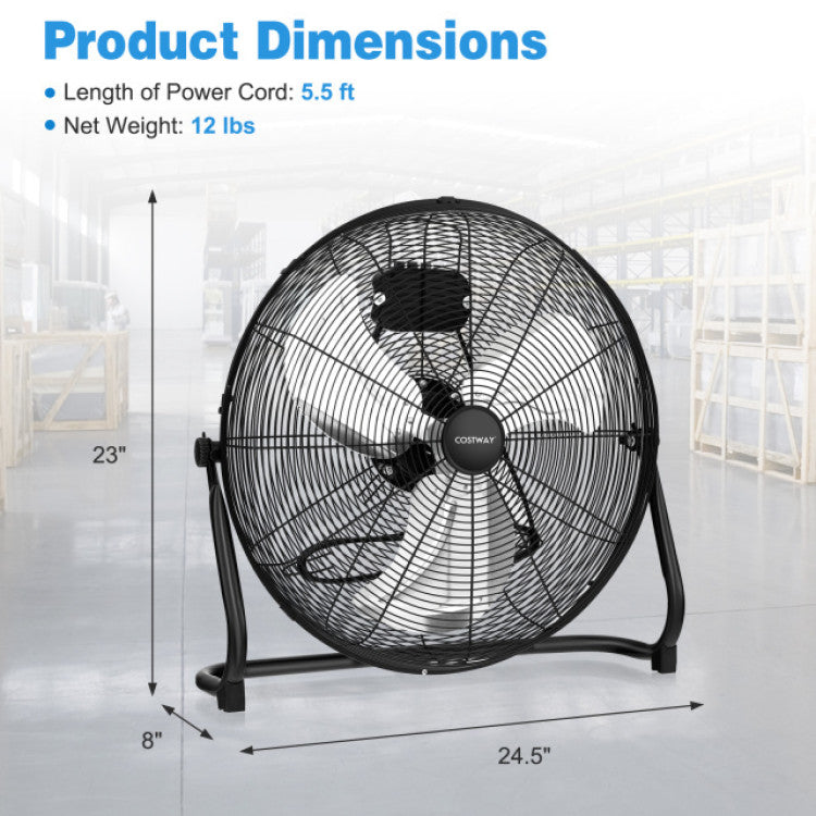 Commercial Dehumidifier and Heavy-Duty Metal Floor Fan Combo