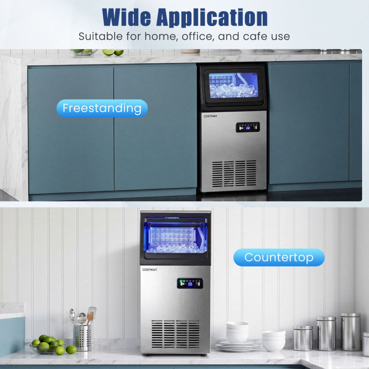 Stainless Steel Commercial Ice Maker 110 lbs/24H