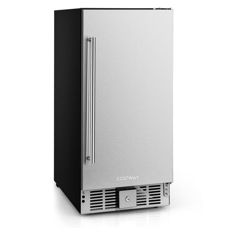 2.9 Cu.ft Compact Refrigerator Under-counter or Freestanding Mini Fridge with Adjustable Thermostat and Stainless Steel Door