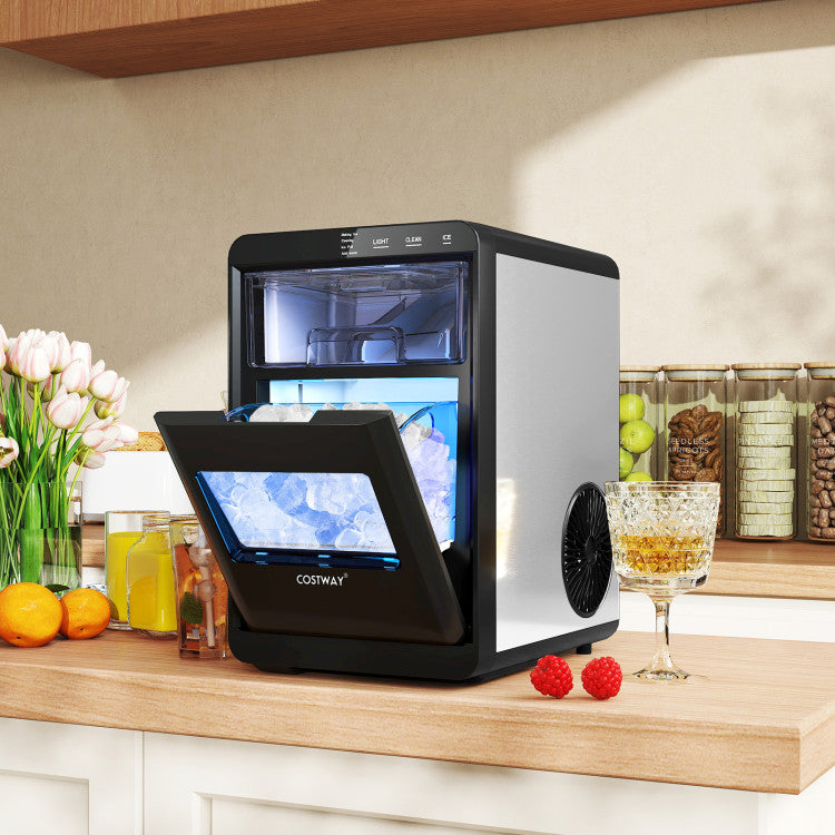 Compact Countertop Ice Maker with Easy Cleaning and Quick Operation