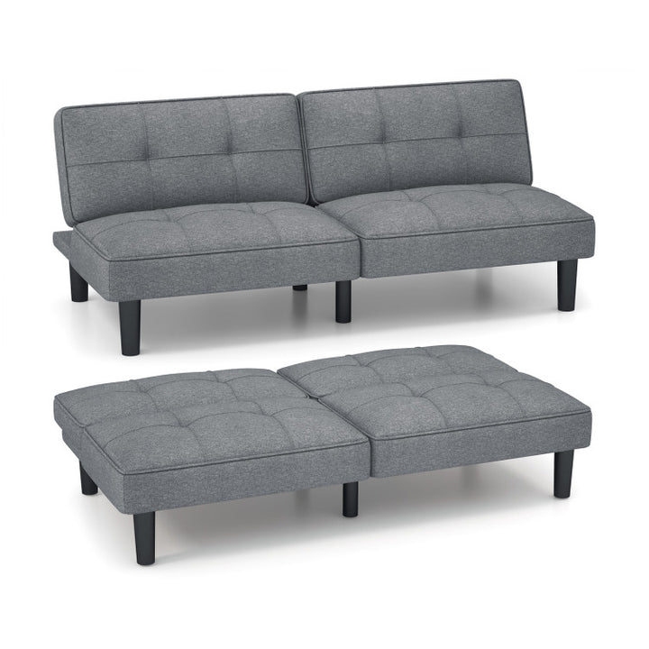 6-Position Adjustable Sleeper Sofa Bed Convertible Folding Futon Sofa Couch Loveseat Chaise Lounge