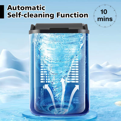 60LBS/24H Countertop Nugget Ice Maker Portable Pebble Ice Machine with 24H Timer and Self-Cleaning Function