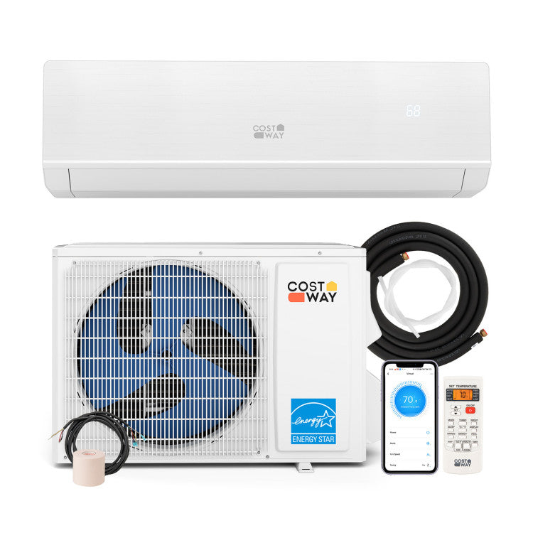 Energy Star Certified 18000 BTU 25 SEER2 208-230V Ductless Mini Split Air Conditioner and Heater WiFi Enabled
