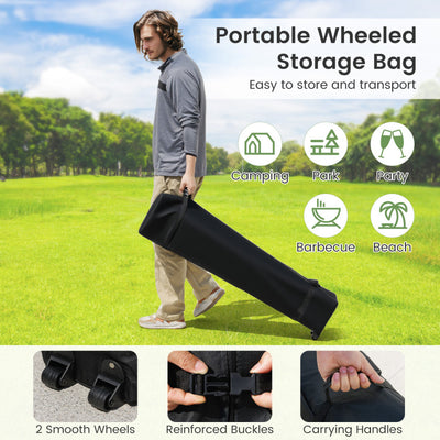 Foldable 10 X 10 Feet Pop up Canopy Tent with Wheeled Bag