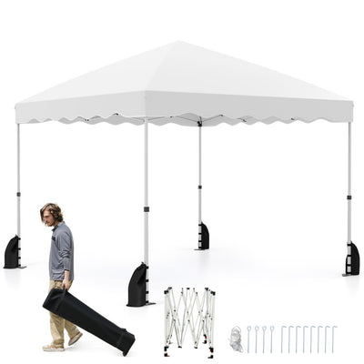 Foldable 10 X 10 Feet Pop up Canopy Tent with Wheeled Bag