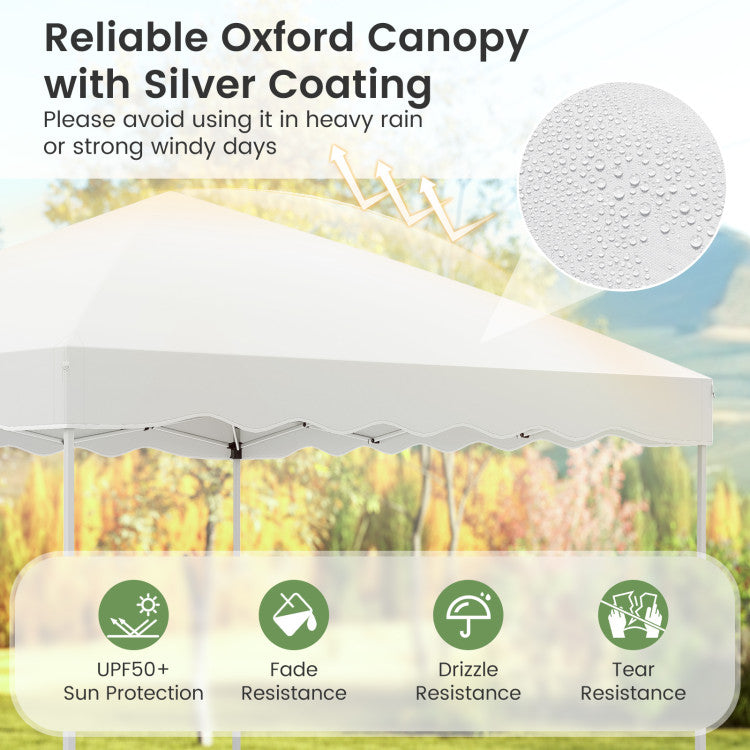 Foldable 10 X 10 Feet Pop up Canopy Tent with Wheeled Bag