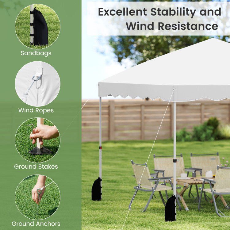 Foldable 10 X 10 Feet Pop up Canopy Tent with Wheeled Bag