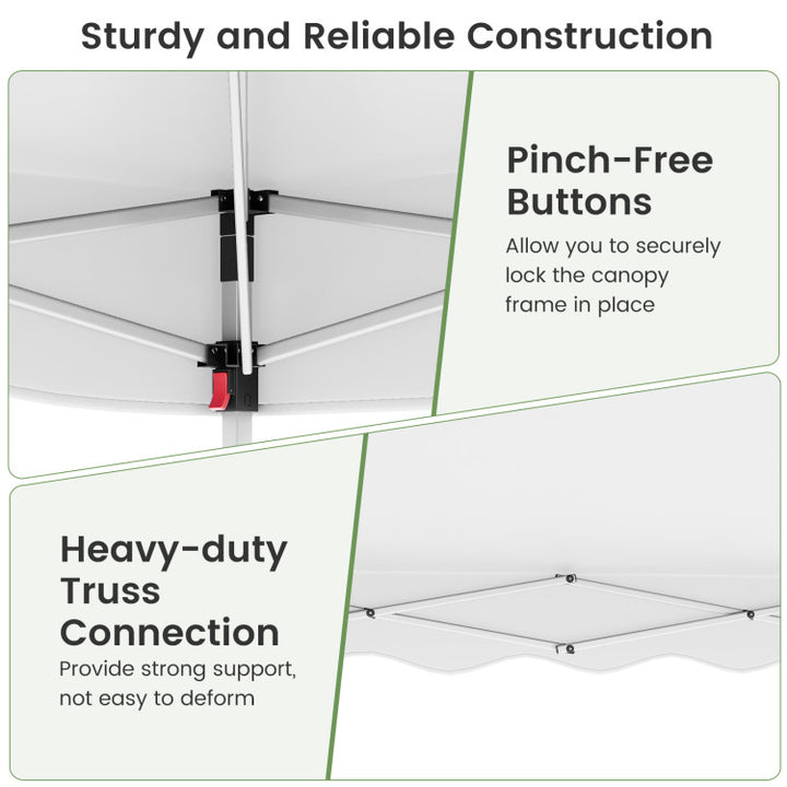 Foldable 10 X 10 Feet Pop up Canopy Tent with Wheeled Bag
