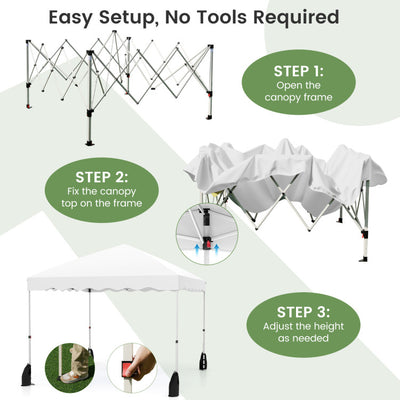Foldable 10 X 10 Feet Pop up Canopy Tent with Wheeled Bag