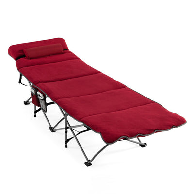 Folding Retractable Camping Cot Portable Travel Sleeping Bed with Mattress and Carry Bag