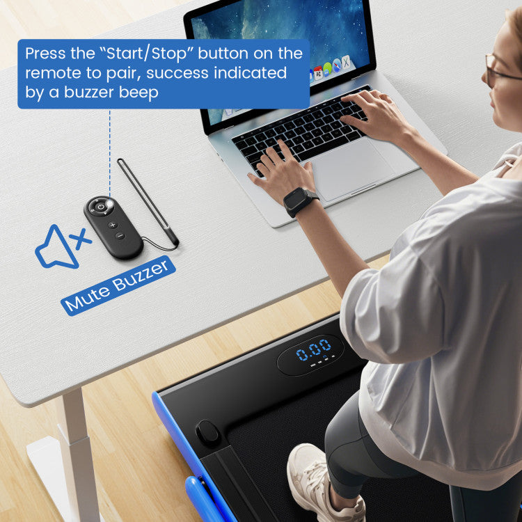 3-in-1 3HP Folding Treadmill with Smart Apps Remote Control and Speakers