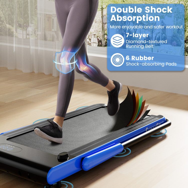 3-in-1 3HP Folding Treadmill with Smart Apps Remote Control and Speakers