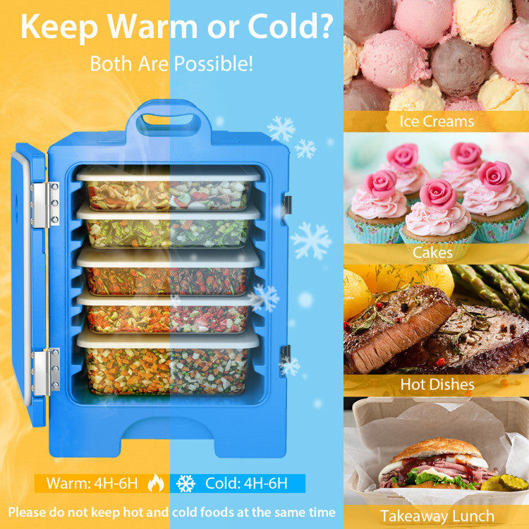 81 Quart Capacity End-loading Insulated Food Pan Carrier with Handles