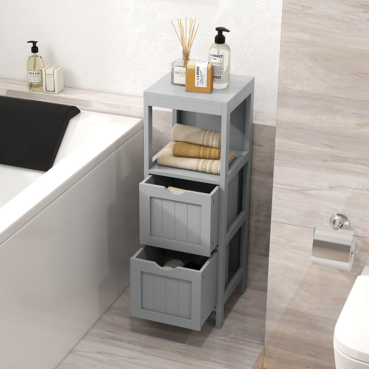 Freestanding Storage Cabinet with 2 Removable Drawers for Bathroom