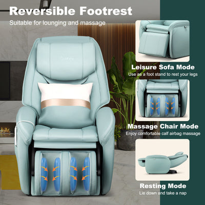 Full Body Massage Chair Zero Gravity SL Track Electric Recliner with Reversible Footrest and Automatic Shoulder Detection