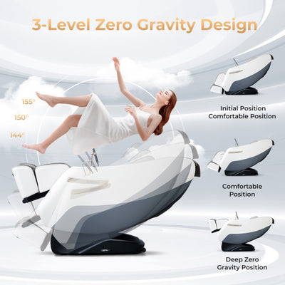 Full Body Massage Chair Zero Gravity SL Track Massage Recliner with 12 Automatic Massage Modes and Remote Control