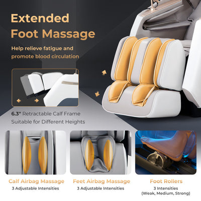 Full Body Massage Chair Zero Gravity SL Track Massage Recliner with 12 Automatic Massage Modes and Remote Control