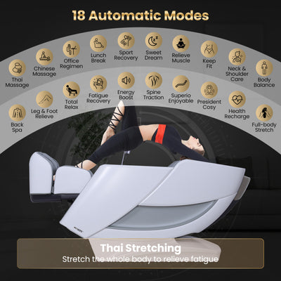 2025 Enjoyment 42 - Full Body Zero Gravity Massage Recliner with Airbags and Foot Rollers