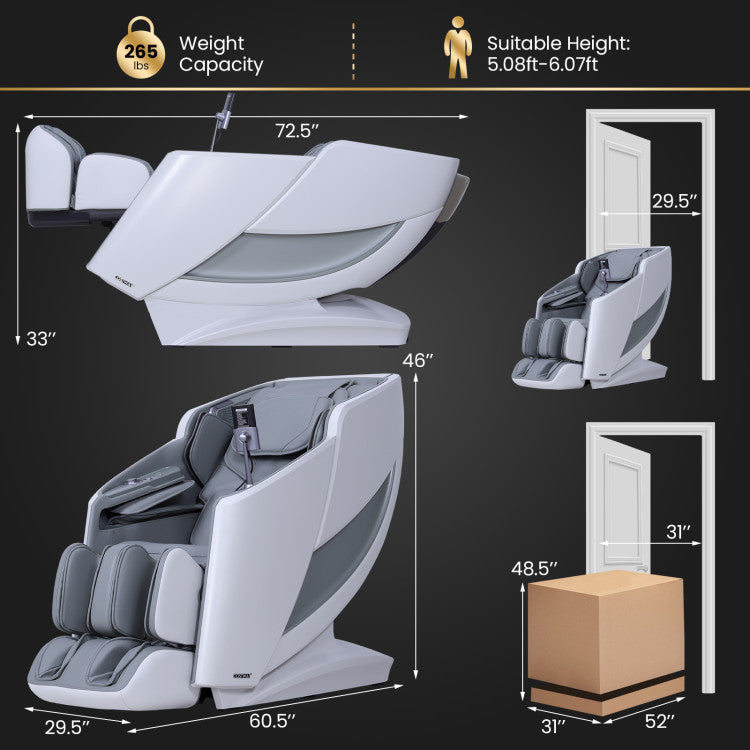 2025 Enjoyment 42 - Full Body Zero Gravity Massage Recliner with Airbags and Foot Rollers
