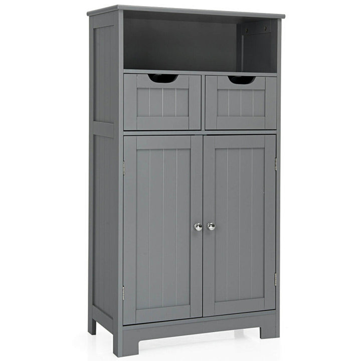 Bathroom Wooden Side Cabinet with 2 Drawers and 2 Doors