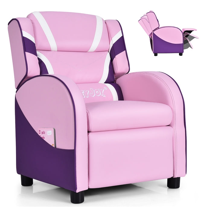 Kids Recliner Chair, Ergonomic Children Lounge Sofa with Adjustable Backrest