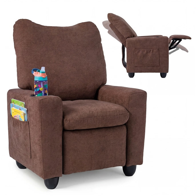 Kids Recliner, Toddler Push Back Reclining Chair with Adjustable Backrest &amp; Footrest