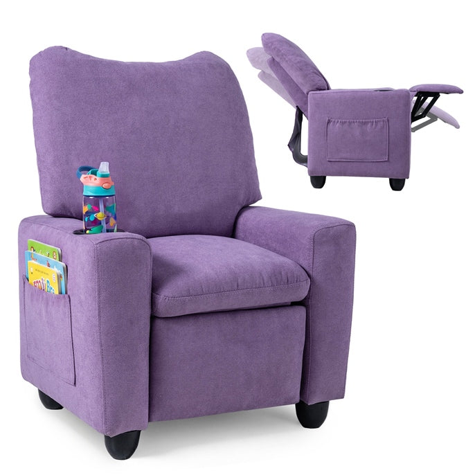 Kids Recliner, Toddler Push Back Reclining Chair with Adjustable Backrest &amp; Footrest