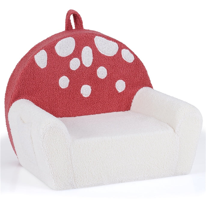 Kids Couch, Toddler Foam Sofa with Soft &amp; Machine-Washable Teddy Fleece Cover