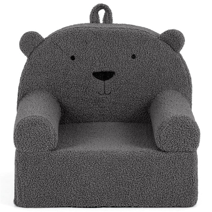 Kids Bear Sofa, Toddler Foam Couch with Soft Fleece Fabric Cover