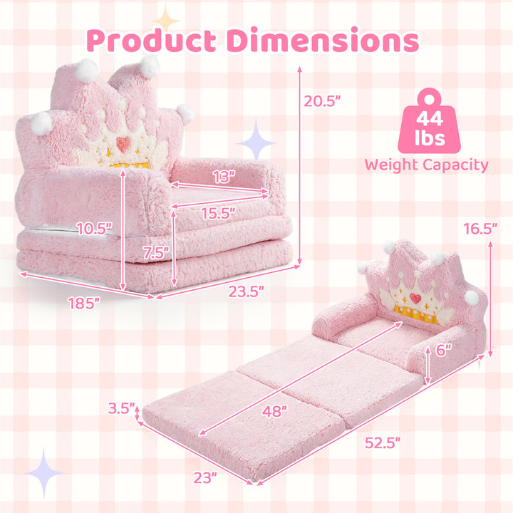 2-in-1 Foldable Sofa Bed for Kids
