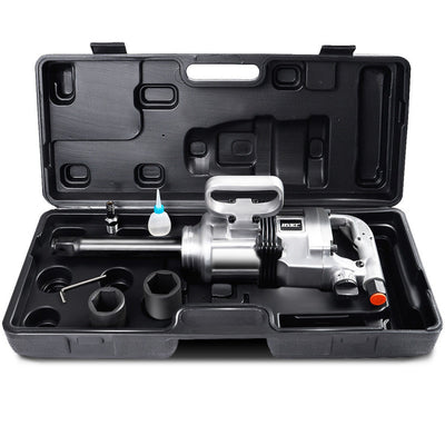 Heavy Duty long shank Air Impact Wrench Gun with 1/2" NPT Air Inlet and Carrying Case for Car Truck Tire