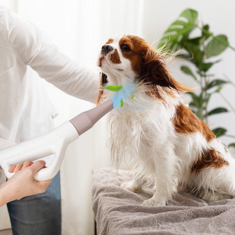 High-Velocity Dog Hair Dryer Pet Blower with Adjustable Temperature and Overheat Protection for Pet Grooming