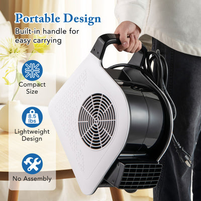 High Velocity Blower Fan Utility Air Mover with 3 Speeds and 185° Pivoting Head