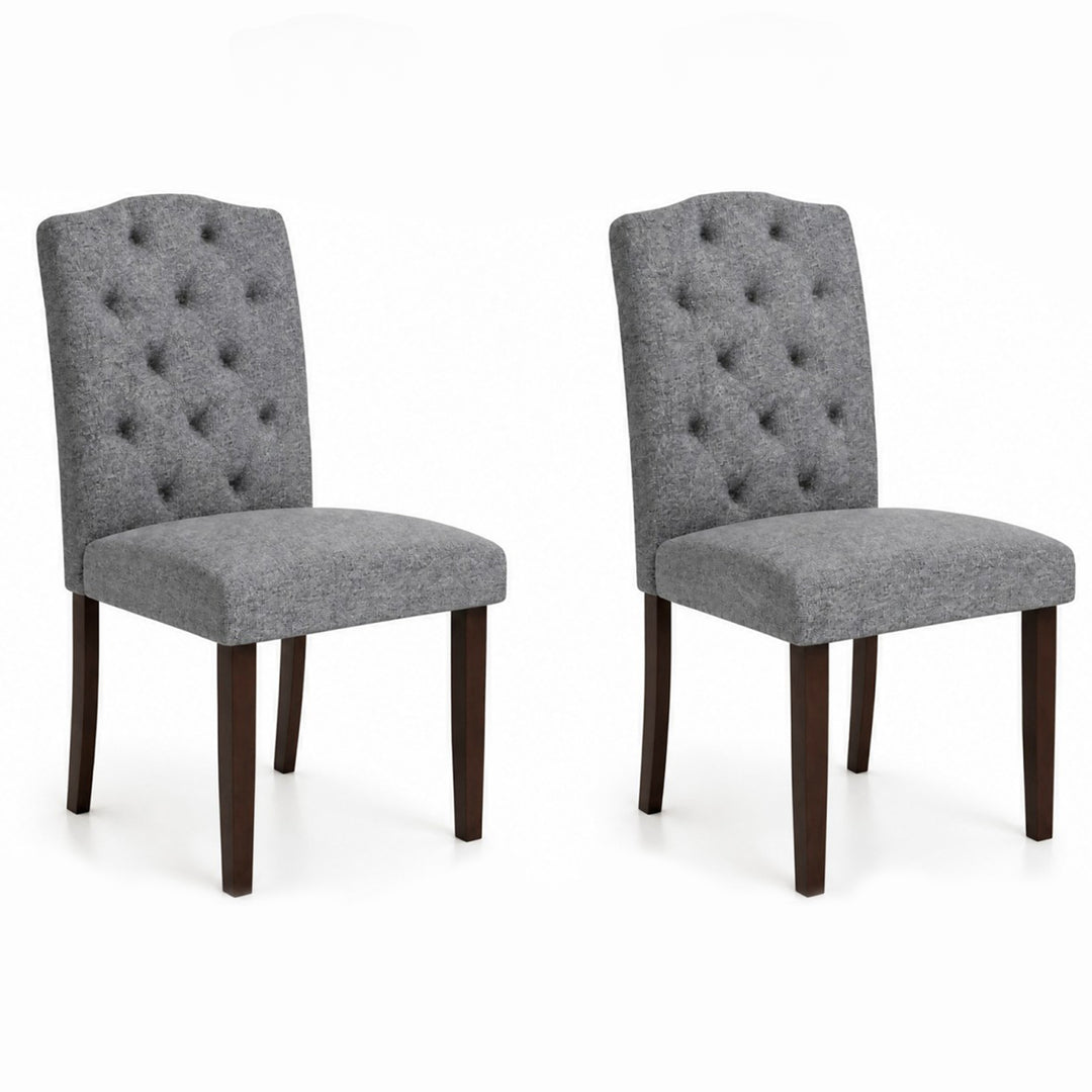 Set of 2 Tufted Upholstered Dining Chairs
