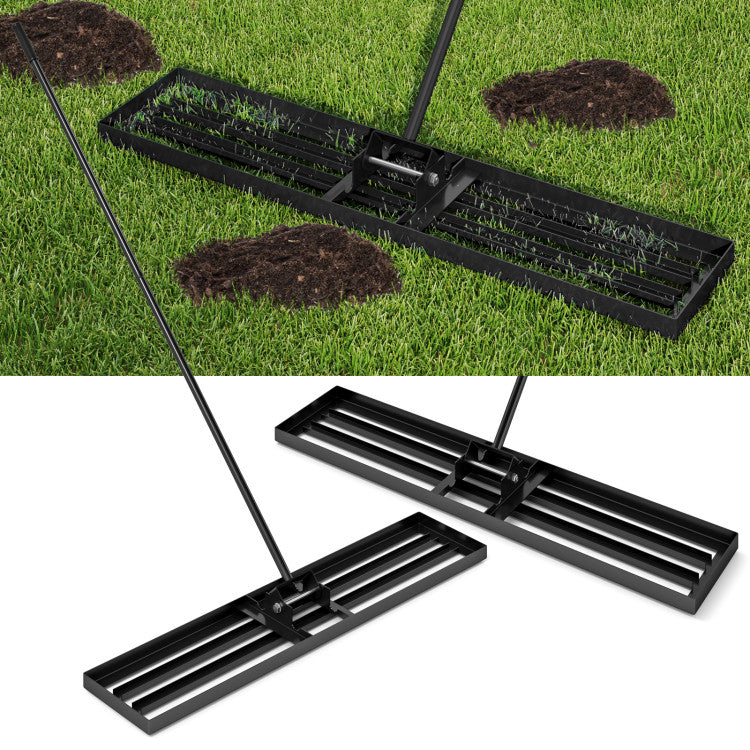 Lawn Leveling Rake 46 x 10 Inch Heavy Duty Lawn Level Tool for Soil