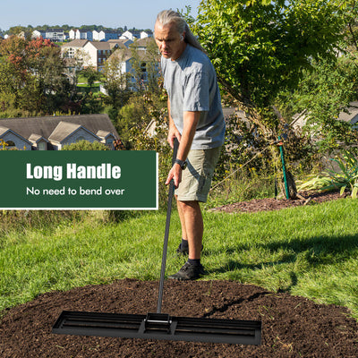 Lawn Leveling Rake 46 x 10 Inch Heavy Duty Lawn Level Tool for Soil