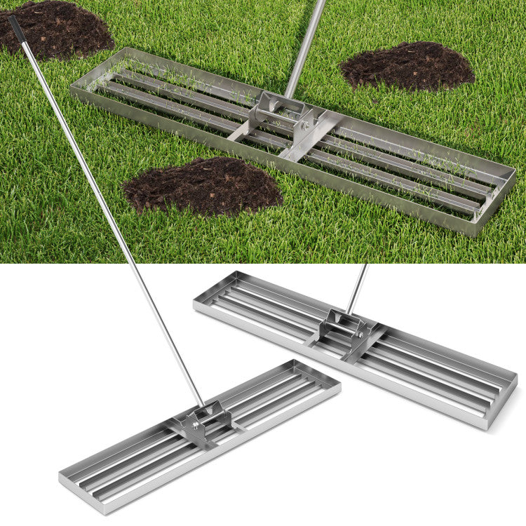 Lawn Leveling Rake 46 x 10 Inch Heavy Duty Lawn Level Tool for Soil