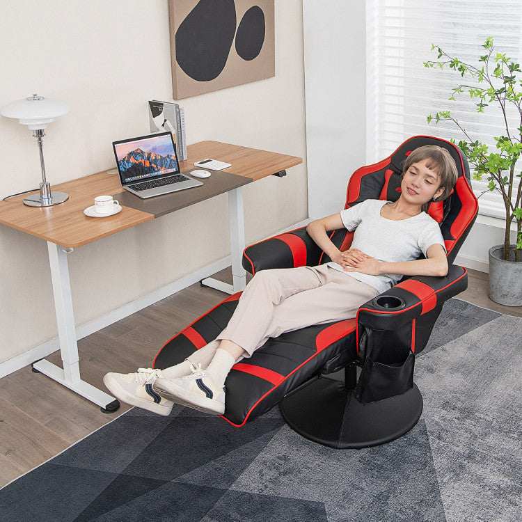 Adjustable Gaming Chair with Footrest for Home Office