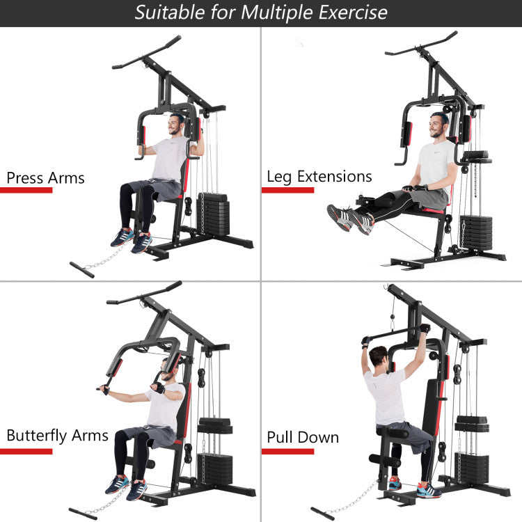 Multifunctional Cross Trainer Fitness Machine Workout Back Exerciser Hip Thruster Equipment with Stabilized Legs and Sturdy Frame