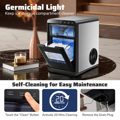 Nugget Ice Maker Countertop with Soft Chewable Pellet