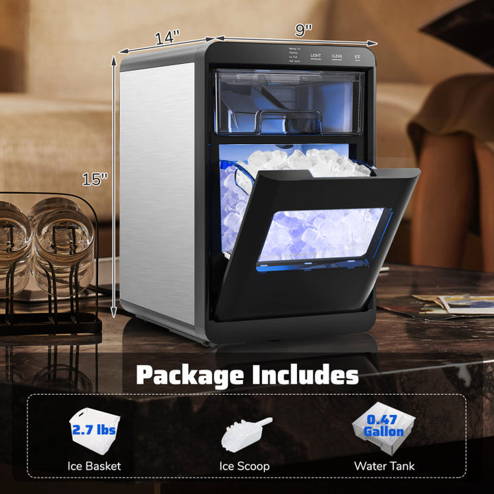 Nugget Ice Maker Countertop with Soft Chewable Pellet