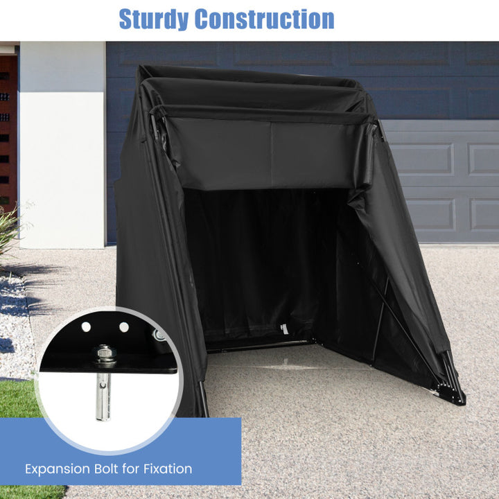 Outdoor Heavy Duty Motorcycle Shed Waterproof Motorbike Storage Garage Tent with Durable Protective Cover and Ventilation Window