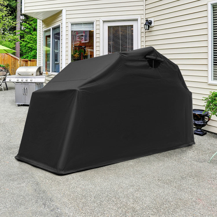 Outdoor Heavy Duty Motorcycle Shed Waterproof Motorbike Storage Garage Tent with Durable Protective Cover and Ventilation Window